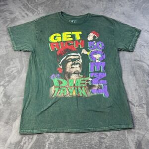 50 Cent Shirt Mens Large Get Rich or Die Tryin Rap Tee Hip Hop Graphic Music